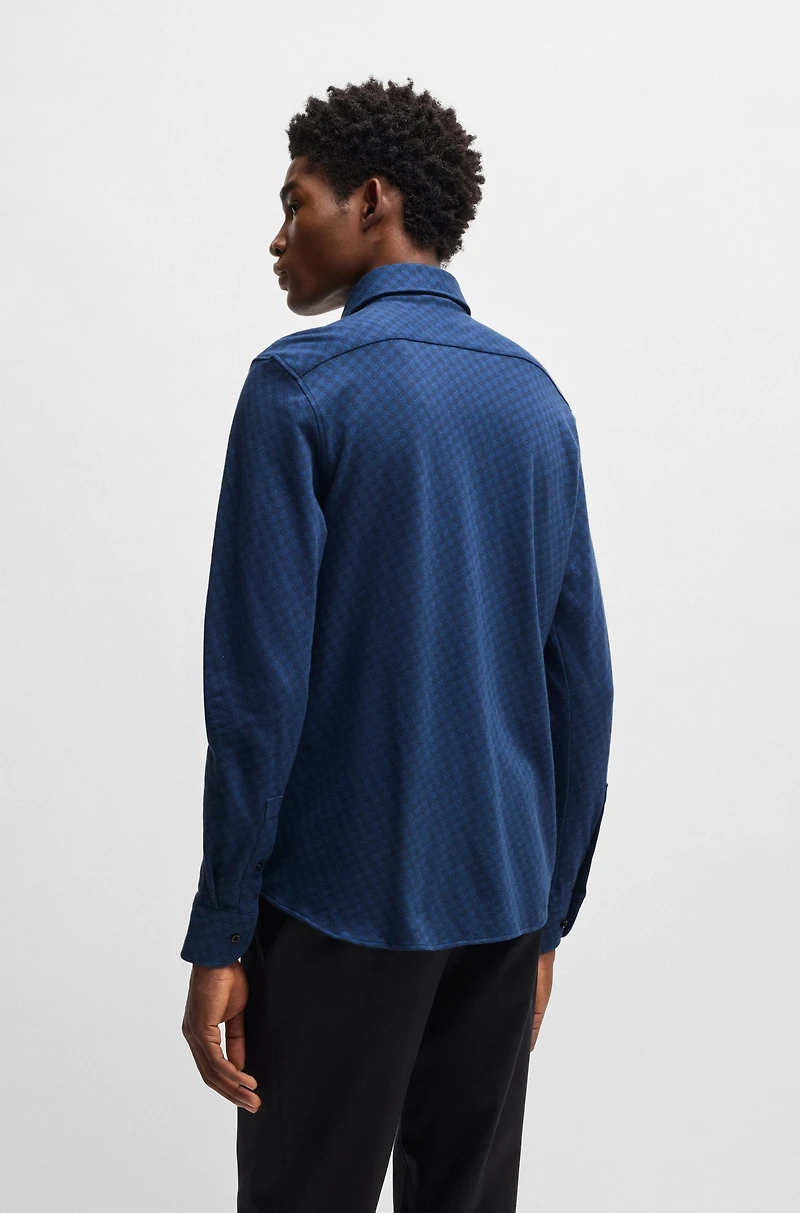 Casual-fit long-sleeved shirt cotton dobby
