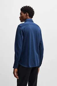 Casual-fit long-sleeved shirt cotton dobby