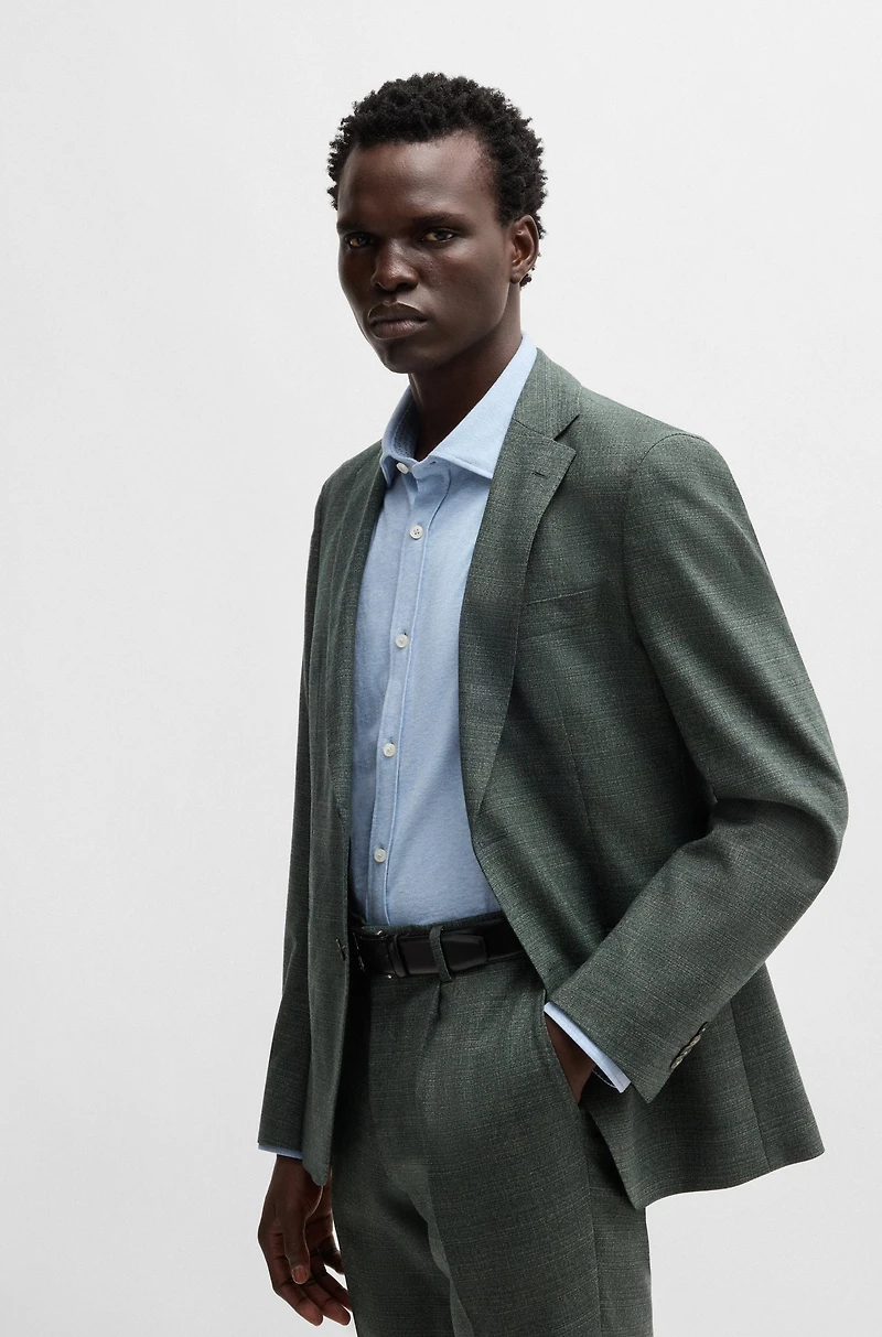 Slim-fit shirt stretch-cotton jersey