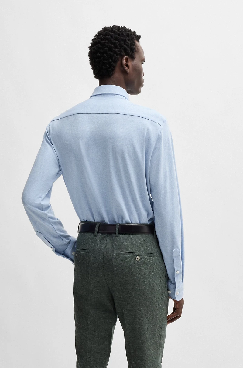 Slim-fit shirt stretch-cotton jersey