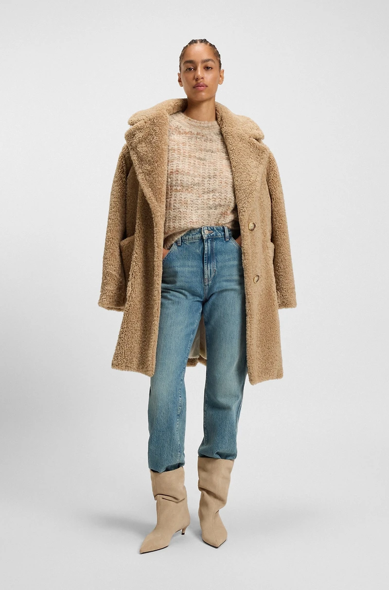 Multicoloured-yarn sweater an alpaca blend