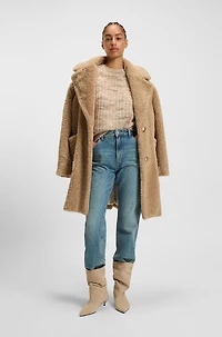 Multicoloured-yarn sweater an alpaca blend