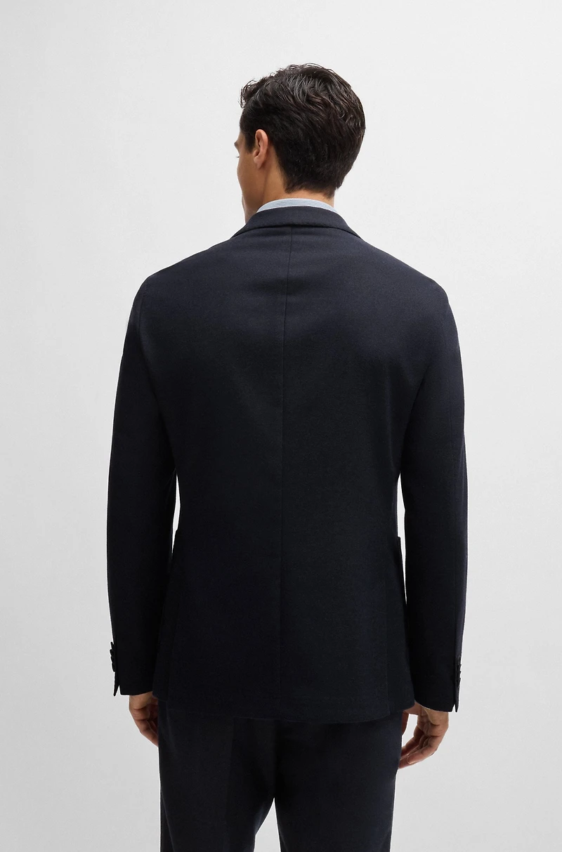 Slim-fit jacket stretch flannel