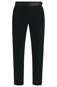 Slim-fit tuxedo trousers cotton velvet