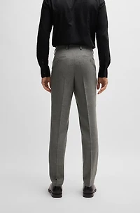 Slim-fit suit micro-patterned stretch wool