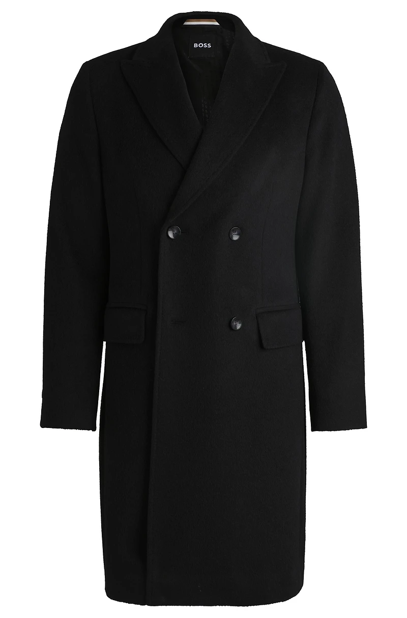 Double-breasted coat an alpaca blend