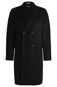 Double-breasted coat an alpaca blend