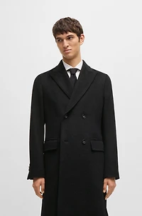 Double-breasted coat an alpaca blend