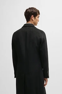 Double-breasted coat an alpaca blend