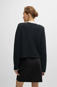 Slim-fit jacket wool jacquard