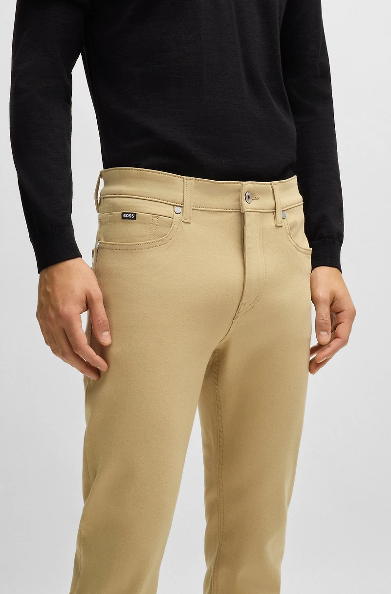 Slim-fit jeans beige stretch denim