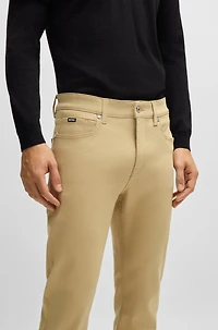 Slim-fit jeans beige stretch denim