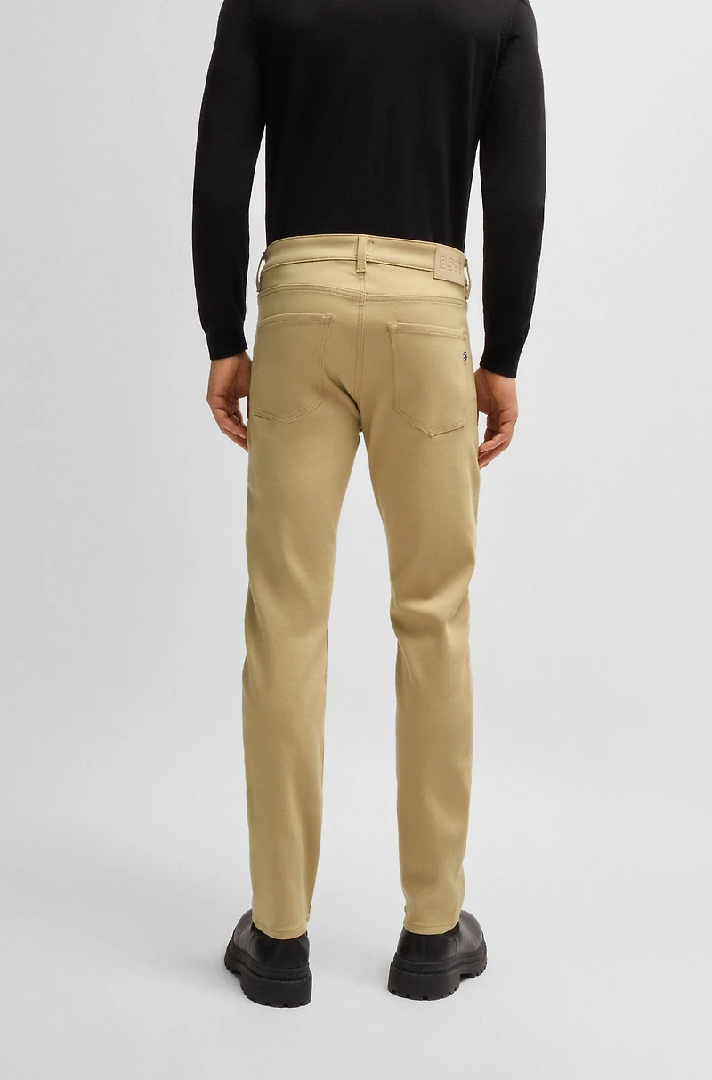 Slim-fit jeans beige stretch denim
