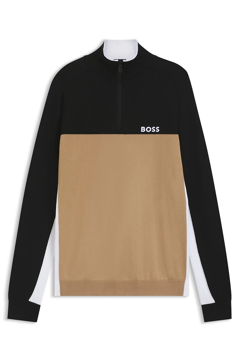 Regular-fit sweater with color-blocking