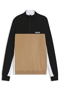 Regular-fit sweater with color-blocking