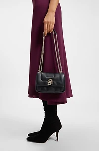 Quilted shoulder bag with Double B monogram trim