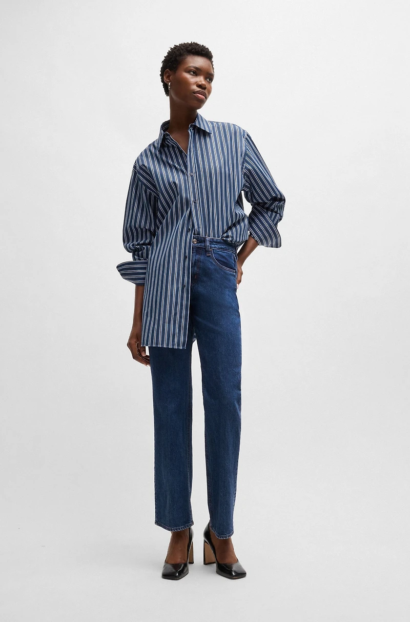 Slim-fit jeans deep-blue comfort-stretch denim