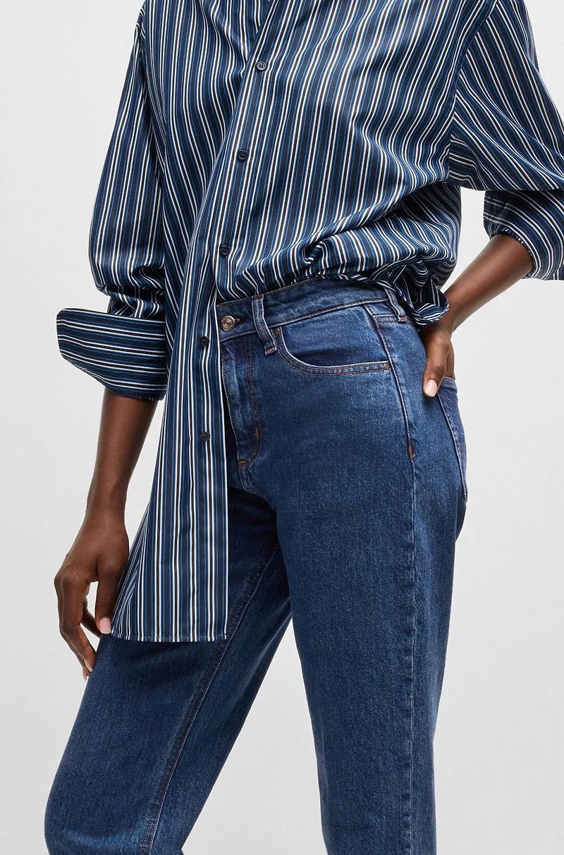 Slim-fit jeans deep-blue comfort-stretch denim