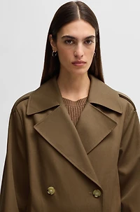 Double-breasted coat water-repellent cotton
