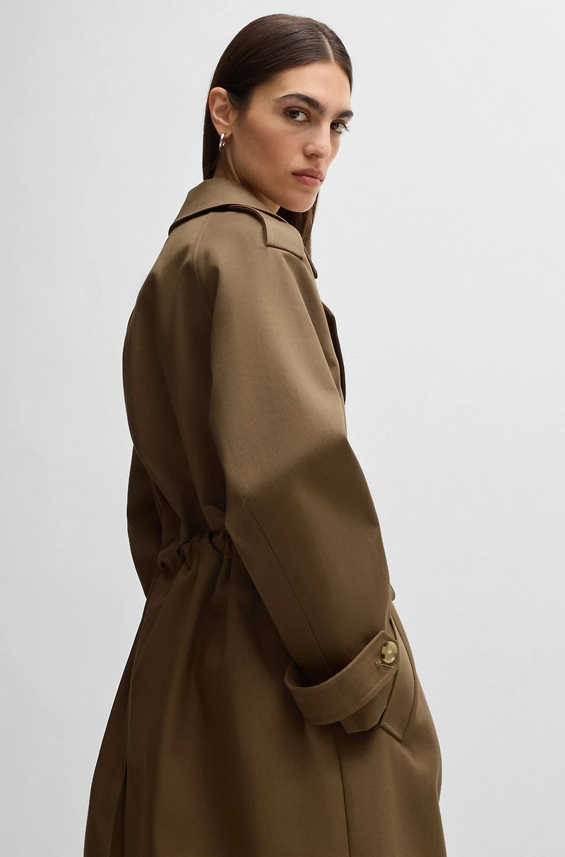 Double-breasted coat water-repellent cotton
