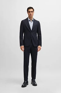 Slim-fit trousers stretch flannel