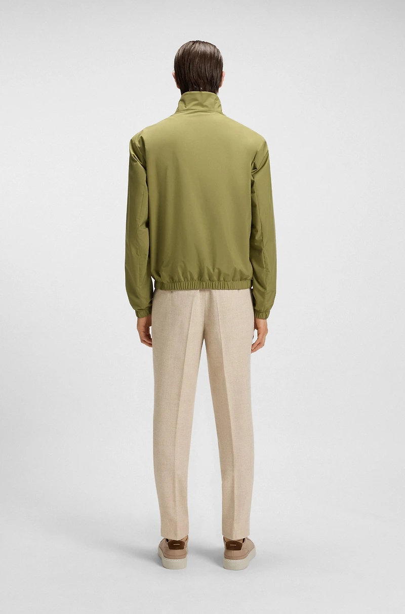 Reversible zip-up jacket peached fabric