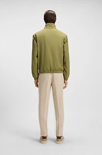Reversible zip-up jacket peached fabric