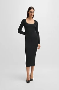 Knitted relaxed-fit dress with anti-bacterial finish