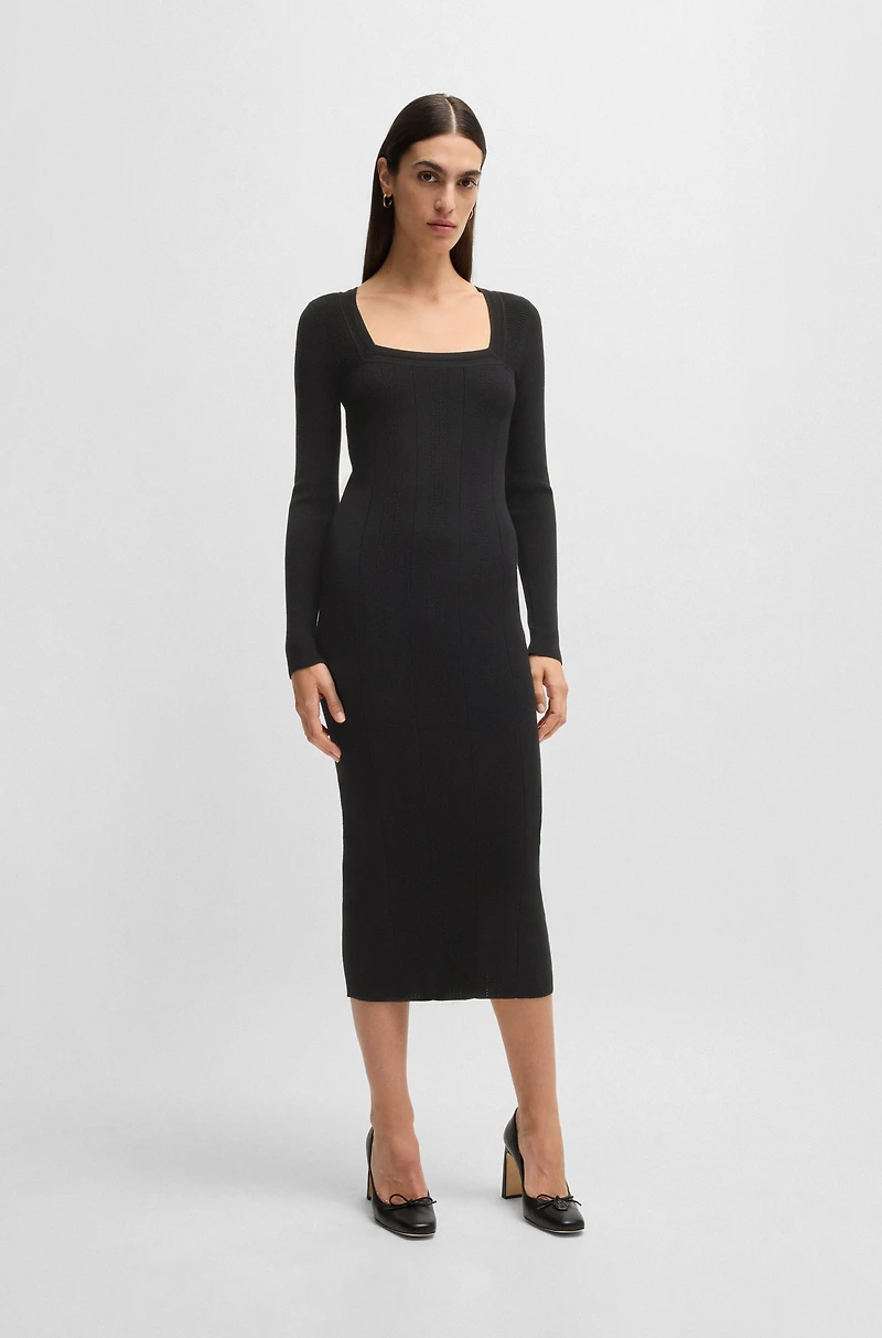 Knitted relaxed-fit dress with anti-bacterial finish