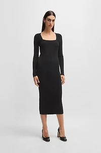 Knitted relaxed-fit dress with anti-bacterial finish