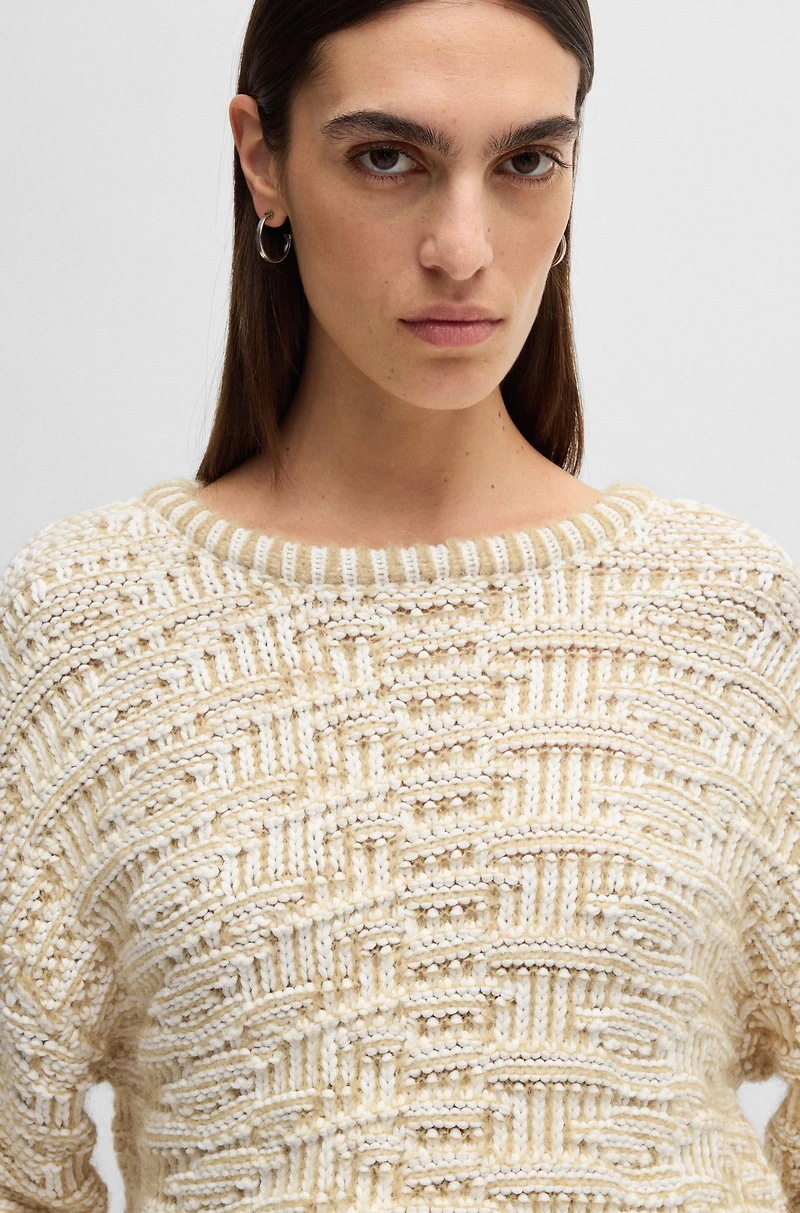sweater with 3D knit