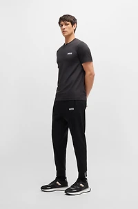 Regular-fit trousers stretch gabardine with logo detail