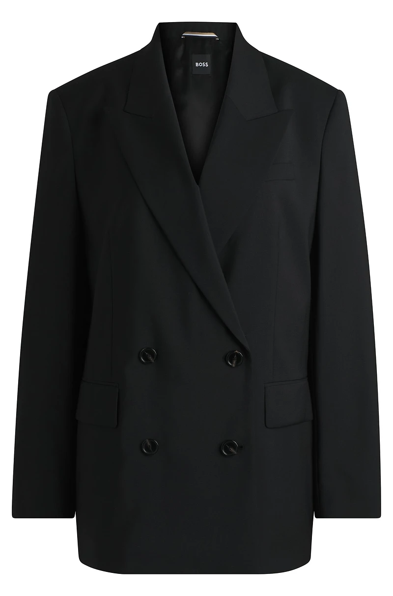 Oversize-fit double-breasted blazer virgin wool
