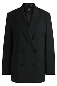 Oversize-fit double-breasted blazer virgin wool