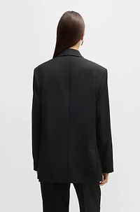 Oversize-fit double-breasted blazer virgin wool