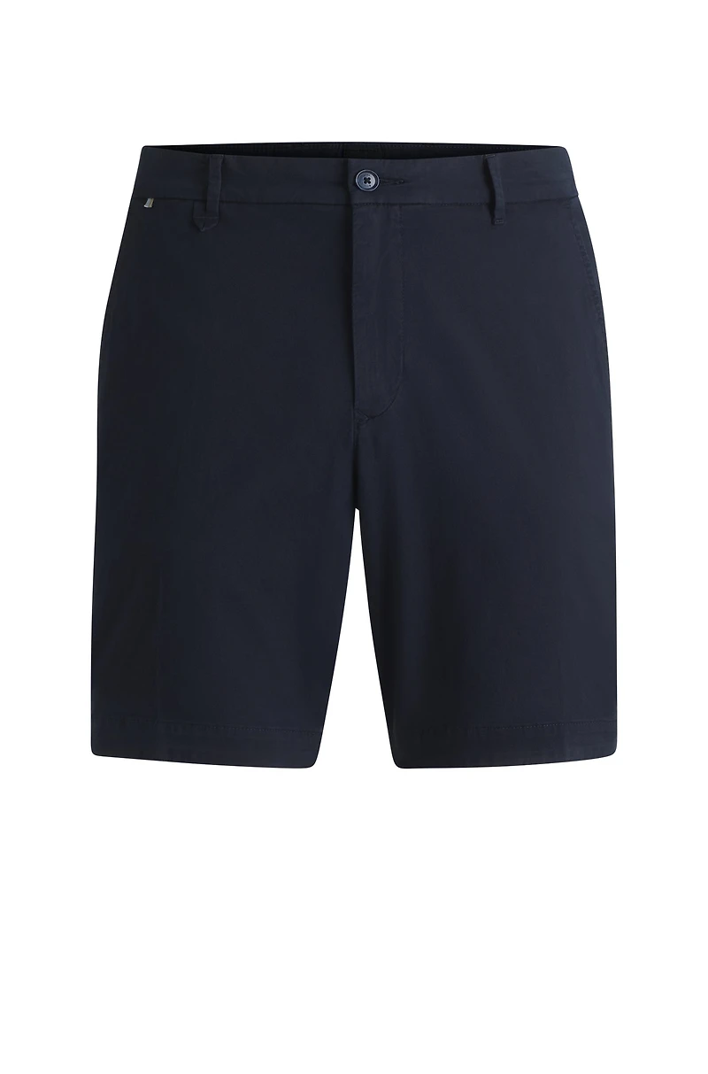 Slim-fit shorts stretch-cotton twill