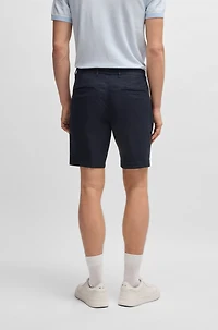 Slim-fit shorts stretch-cotton twill