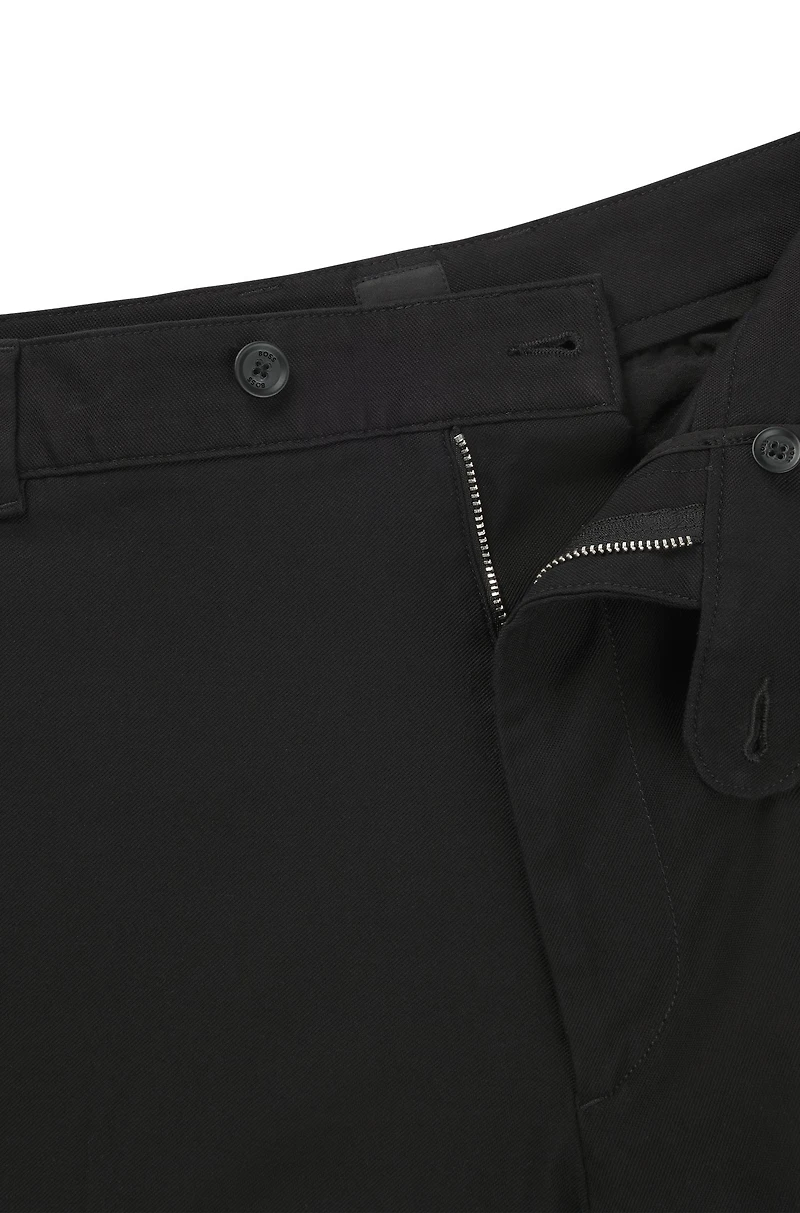 Straight-fit trousers stretch-cotton dobby