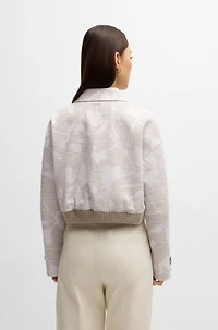 Relaxed-fit blazer with floral structure