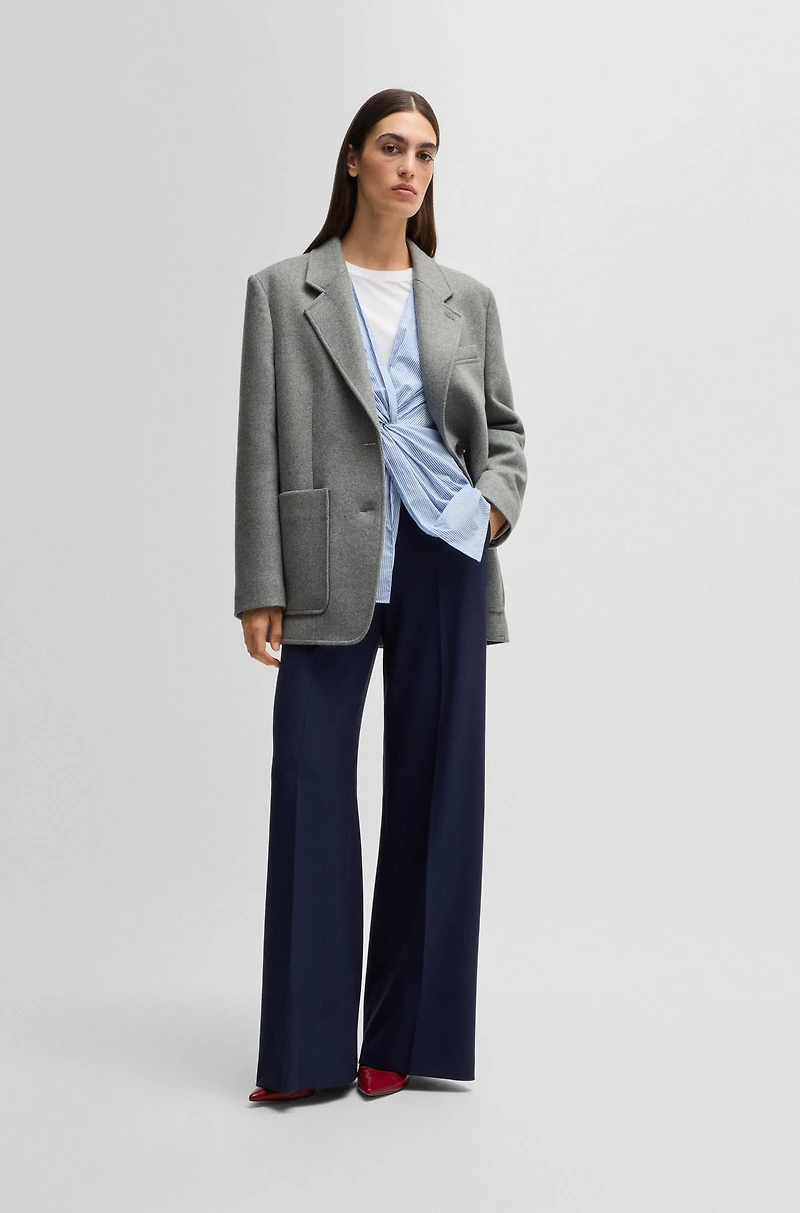 Oversize-fit blazer melange wool