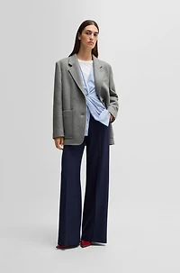 Oversize-fit blazer melange wool