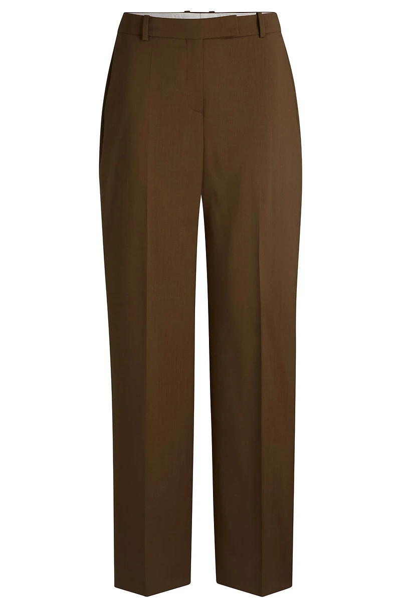 Straight-leg trousers wool