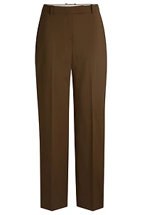 Straight-leg trousers wool