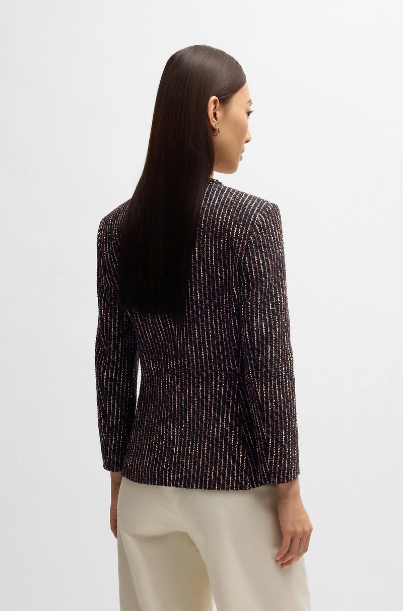 Slim-fit blazer multicolored bouclé