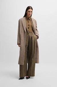 Regular-fit trousers with pleated front