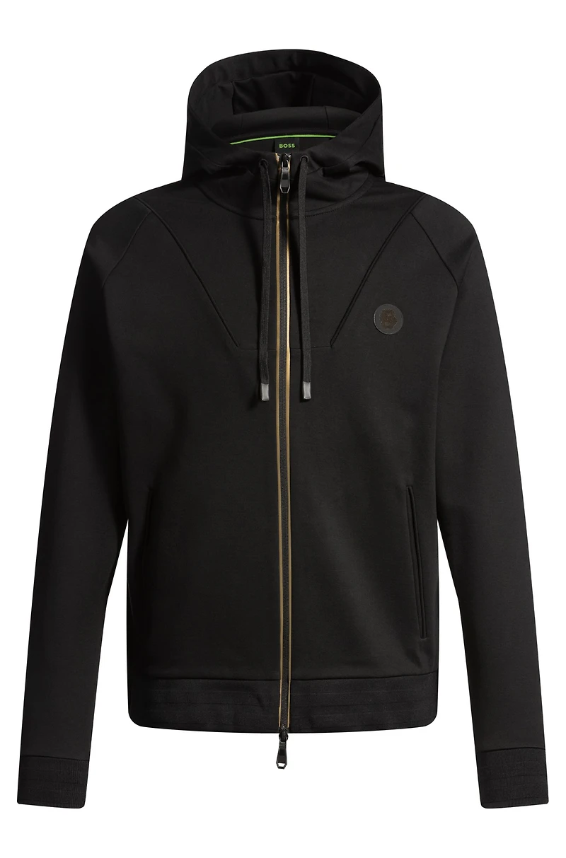 Zip-up hoodie with Double B monogram