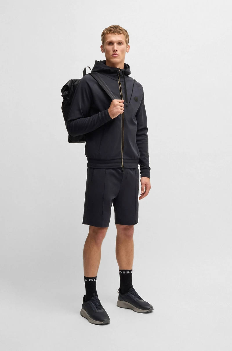 Zip-up hoodie with Double B monogram