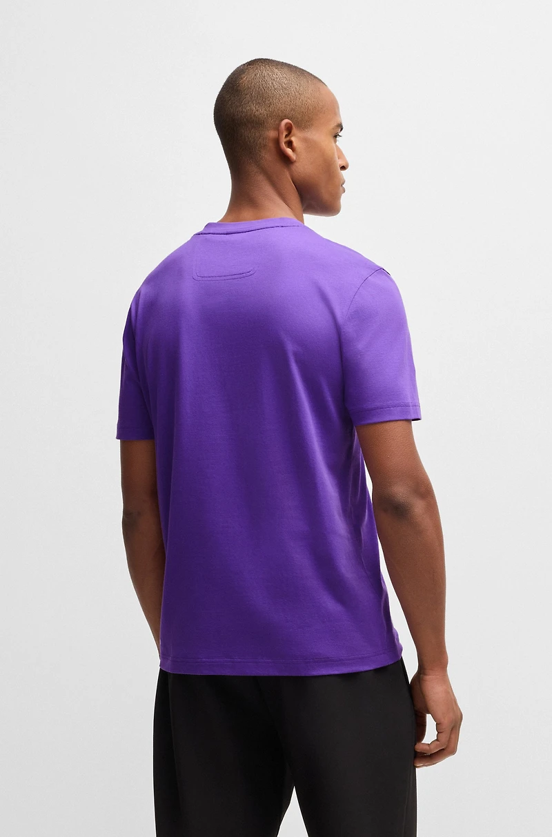 Cotton-jersey T-shirt with large logo