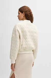 Water-repellent bomber jacket with patterned quilting