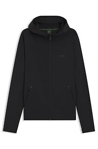 Active stretch zip-up hoodie with moisture management